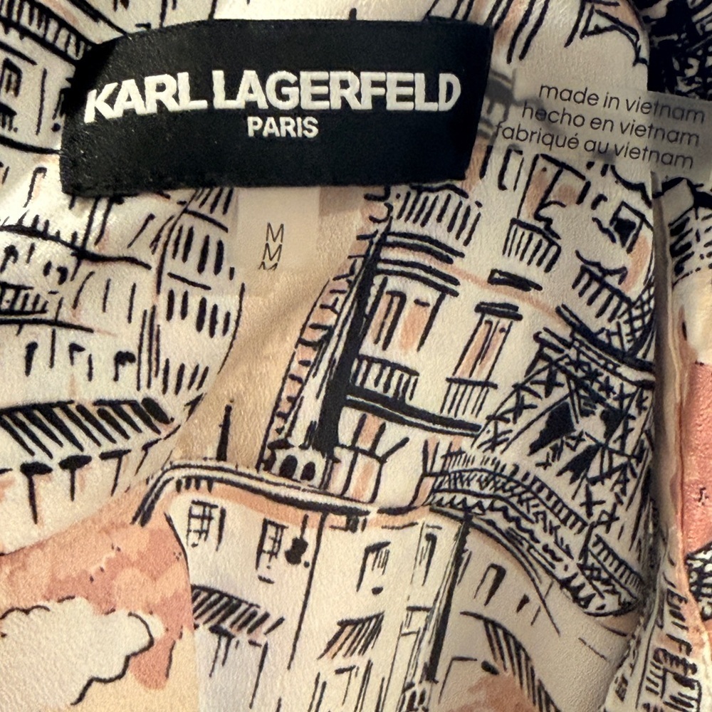 Karl Lagerfeld long sleeve/turnup button down Shirt (preloved- no tags) - Picture 8 of 9